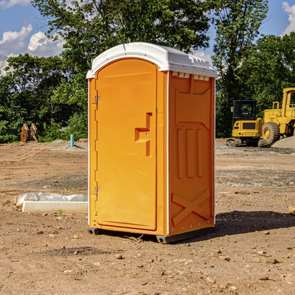 how often are the portable restrooms cleaned and serviced during a rental period in Town of Pines Indiana